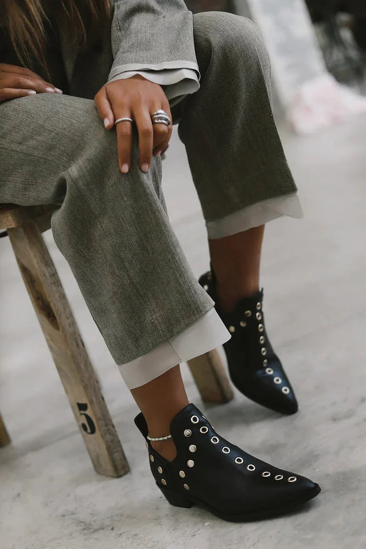 Image of Bailey | Women's Studded Pointed Ankle Boots