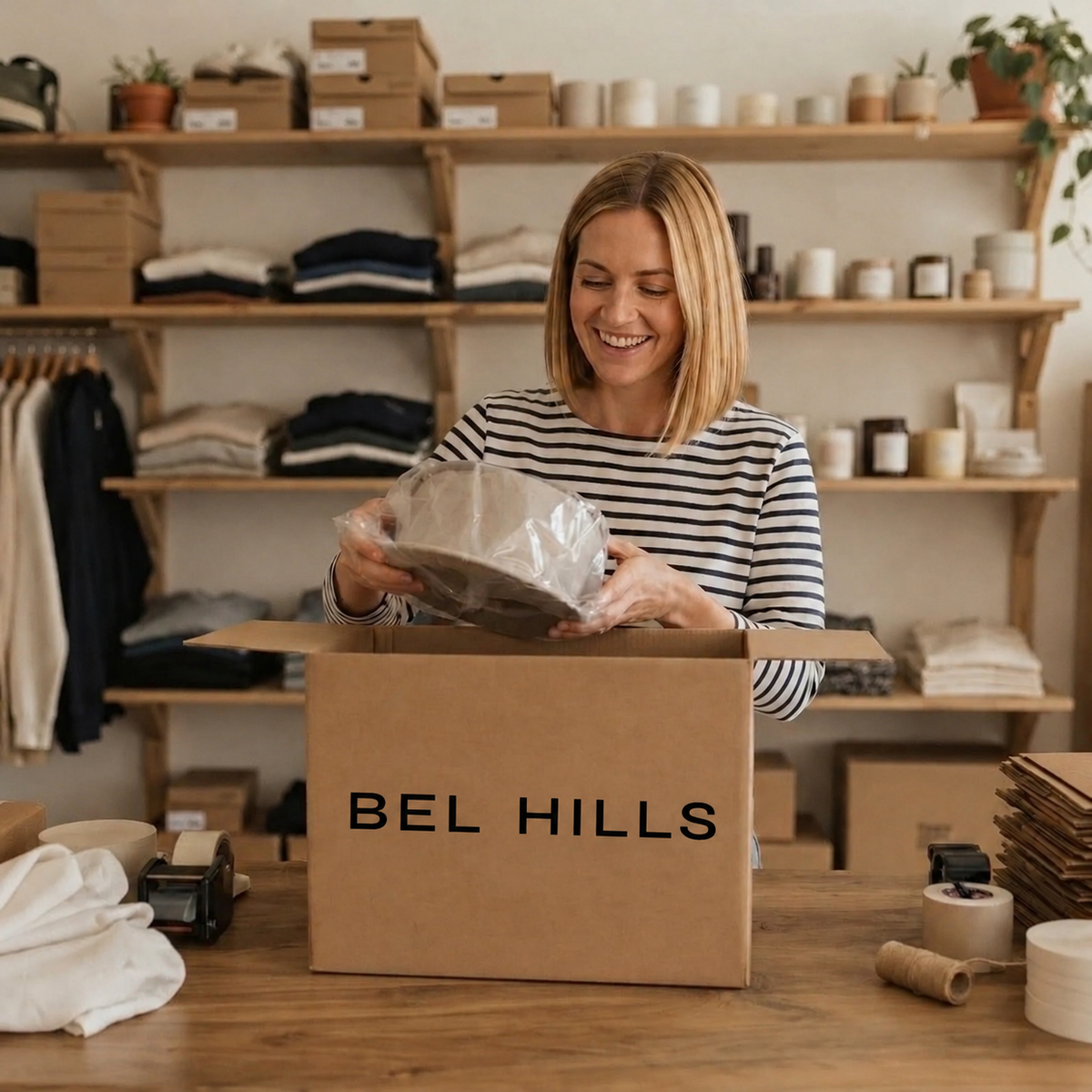 Bel Hills packaging and 30-day guarantee