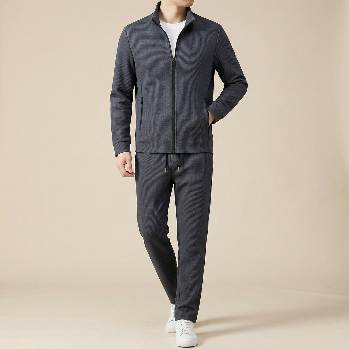 Image of Brent | Men's Zip-Up Tracksuit Set
