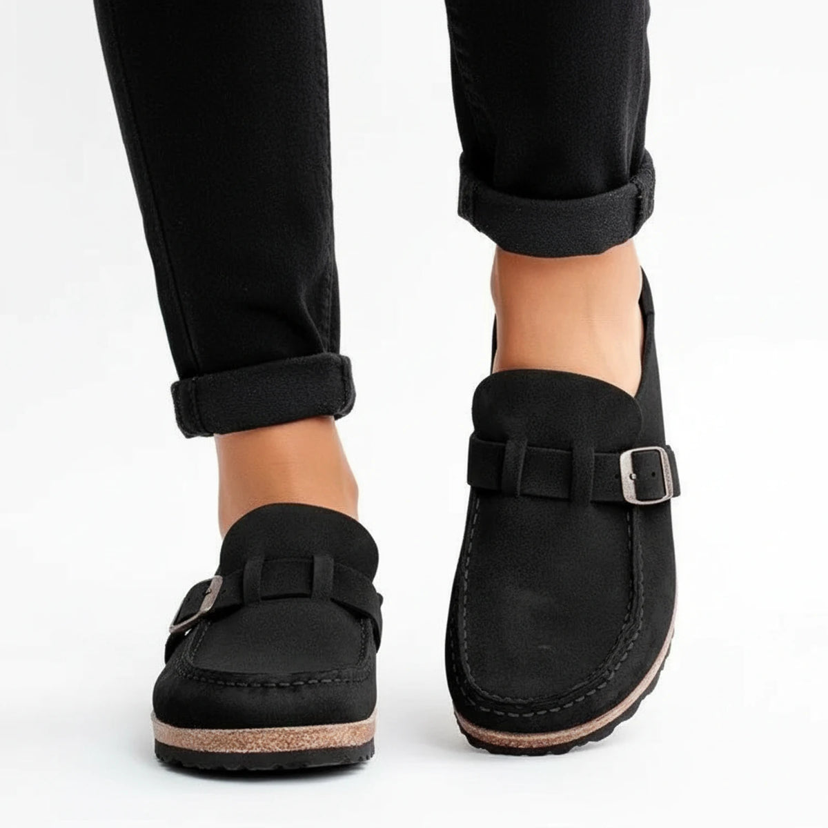 Buckle Detail Mules for Women