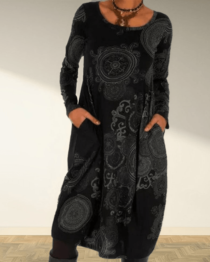 Image of Camille | Women's Long Sleeve Maxi Dress