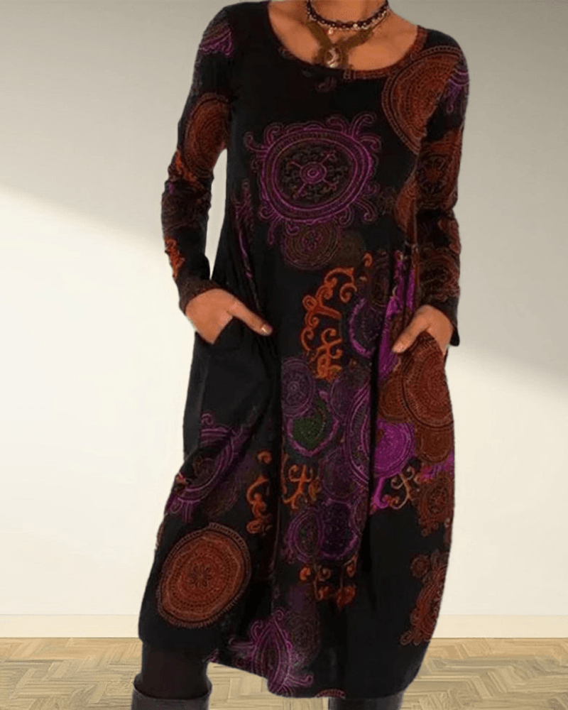 Image of Camille | Women's Long Sleeve Maxi Dress