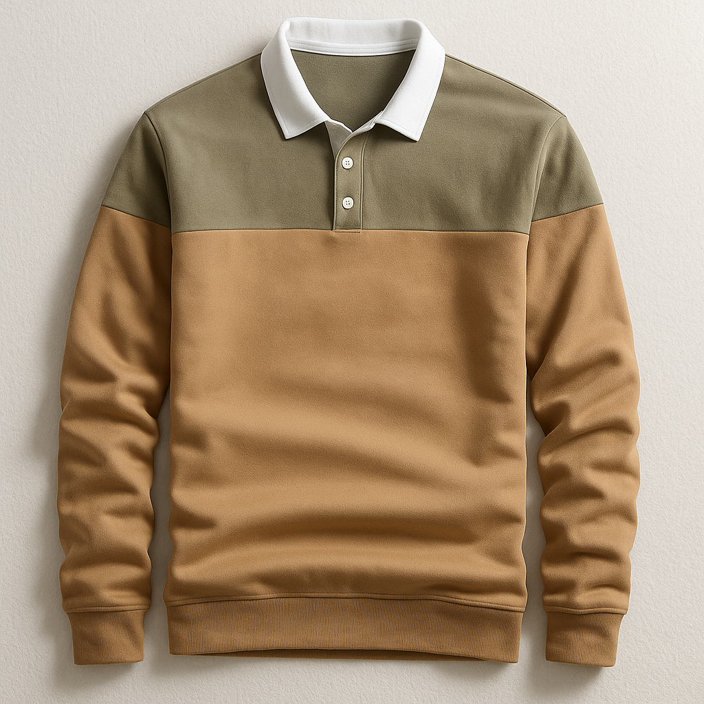 Image of Carl | Men's Button-Down Long Sleeve Polo Shirt
