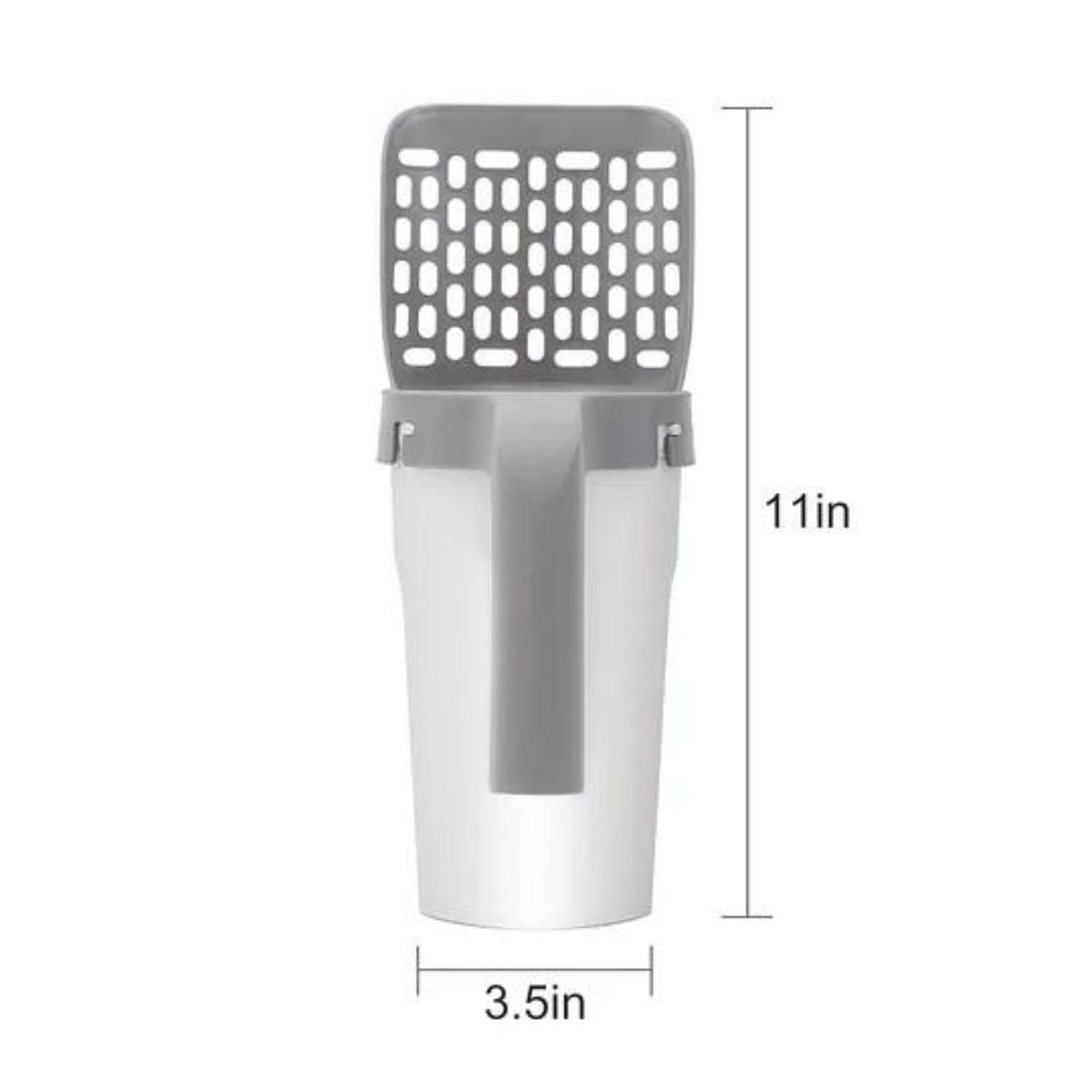 Cat Litter Scoop with Waste Bin | Incl. 8 Trash Bag Rolls