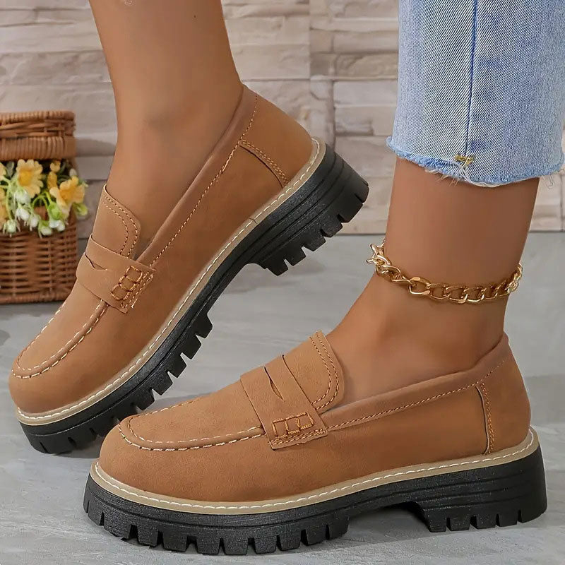 Image of Cheryl | Women's Platform Lug Sole Loafers