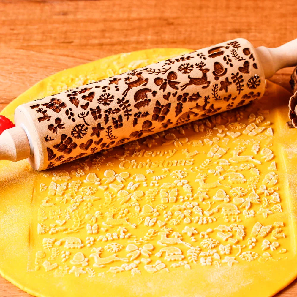 Christmas Embossed Rolling Pin