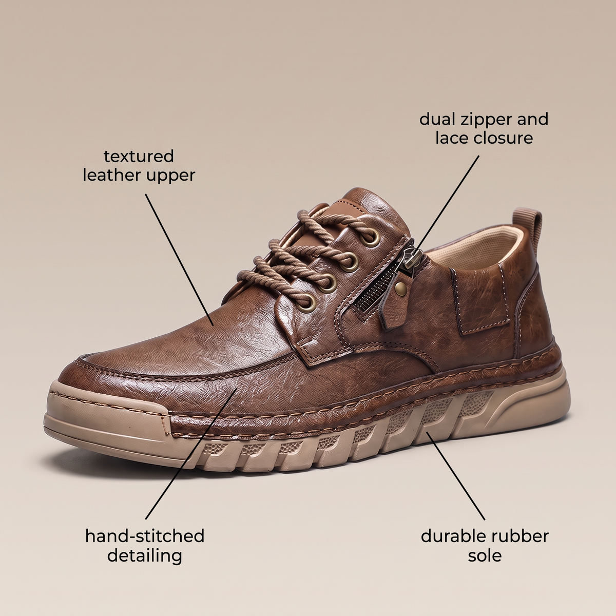Classic Leather Casual Trainers