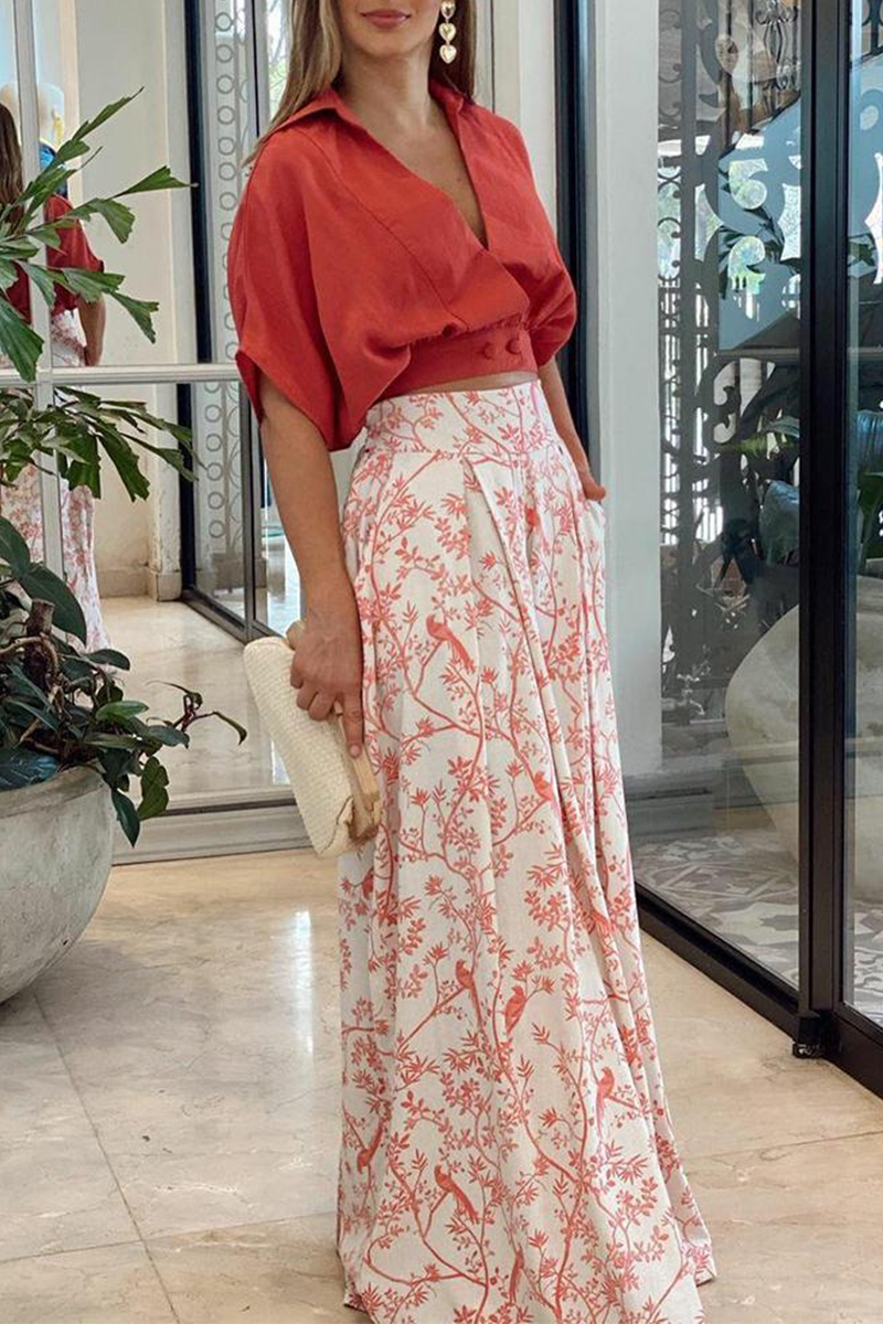 Image of Colleen | Women's Cropped Wrap Top Two-Piece Set