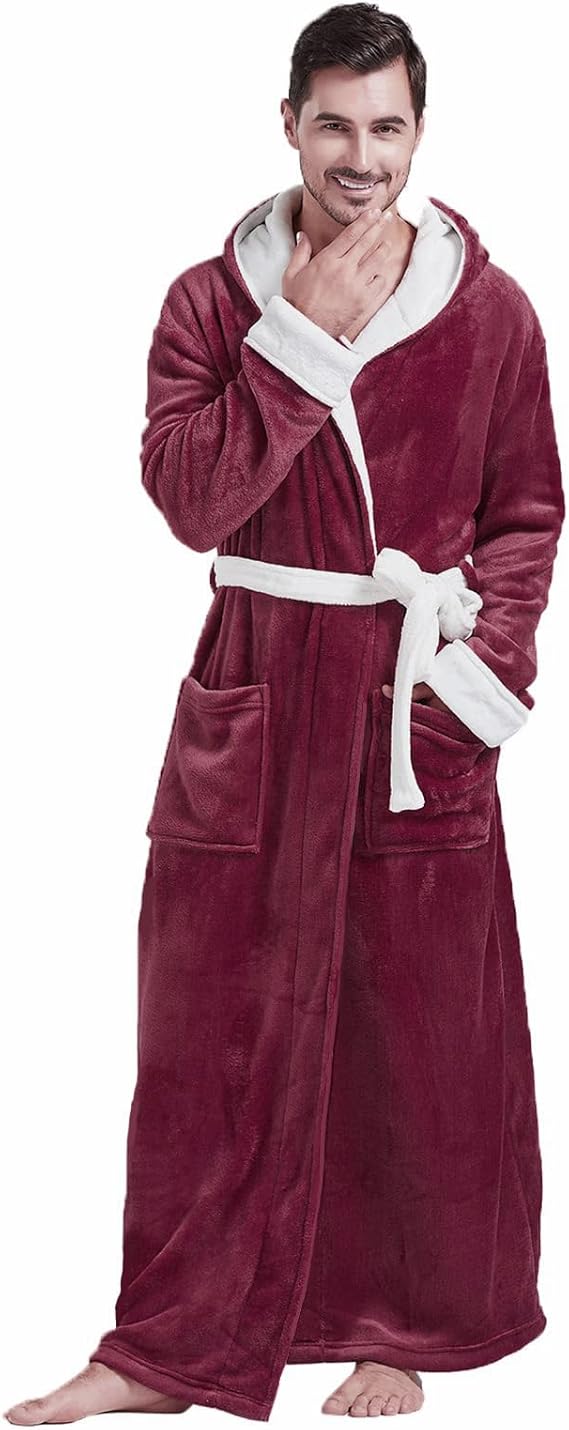 Comfortable Men's Flannel Bathrobe