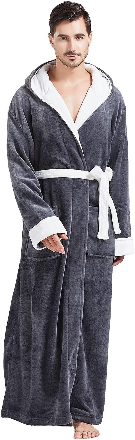 Comfortable Men's Flannel Bathrobe