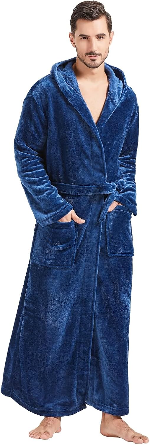 Comfortable Men's Flannel Bathrobe