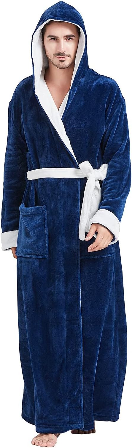 Comfortable Men's Flannel Bathrobe