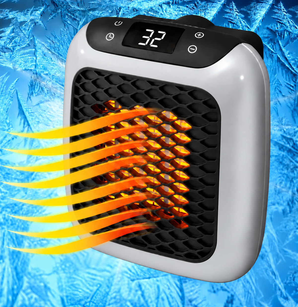 Compact 400W Plug-in Heater with Digital Thermostat
