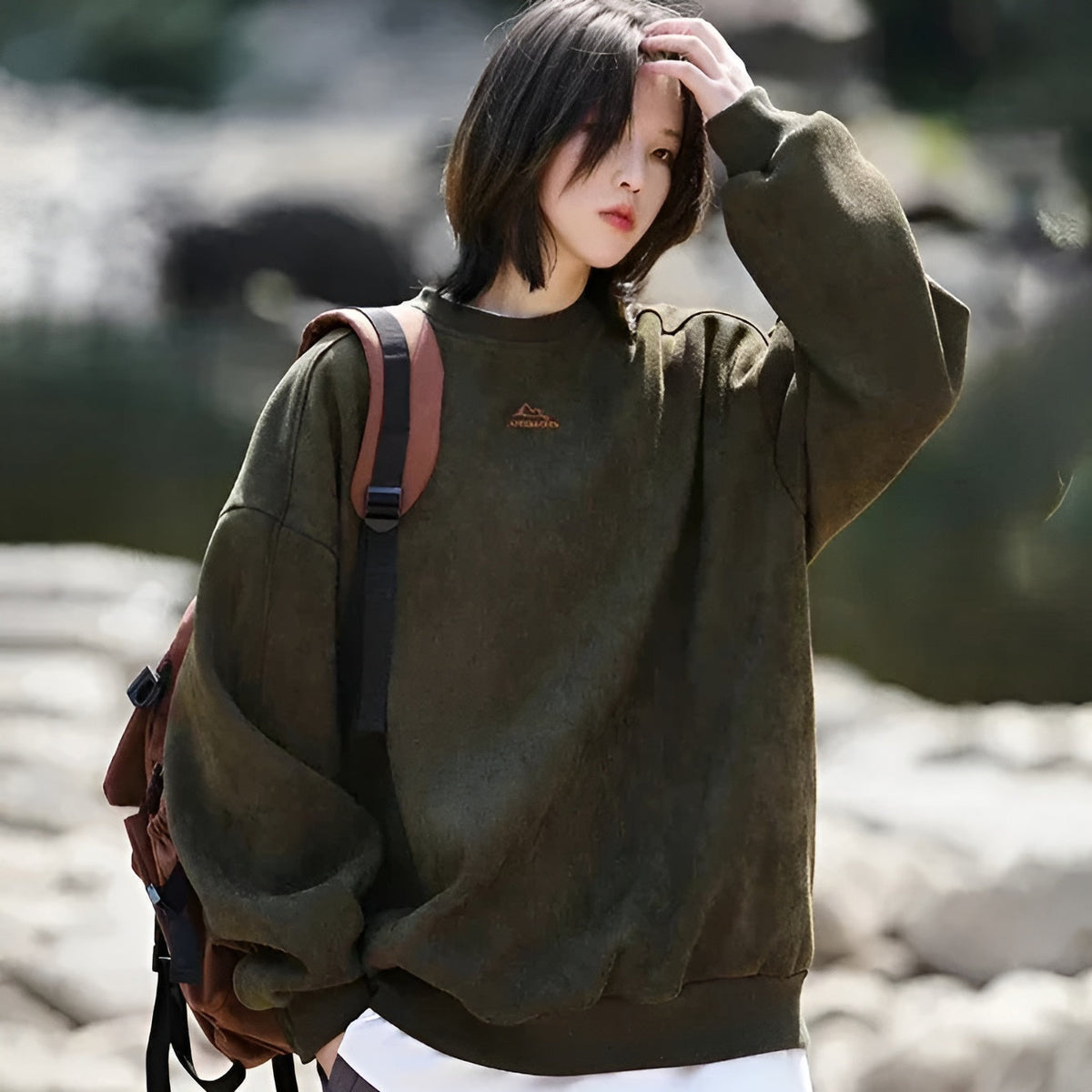 Image of Conrad | Unisex Oversized Suede Pullover