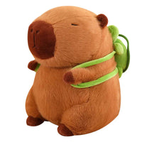 Cozy Capybara Plush Toy with Backpack