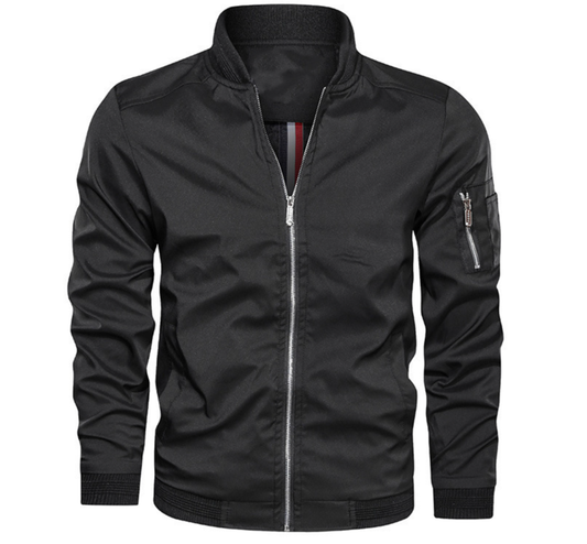 Image of Dawson | Men's Slim-Fit Zip-Up Bomber Jacket