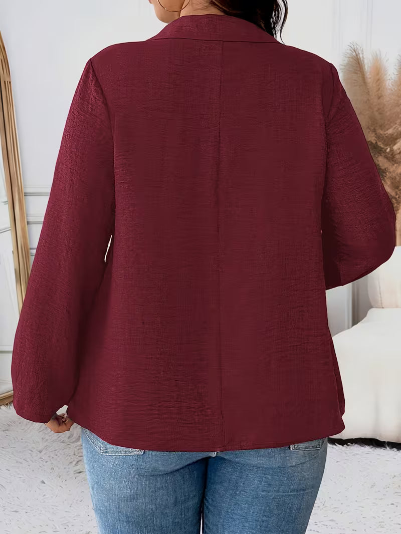 Image of Deborah | Women's Long Sleeve Button Front Blouse