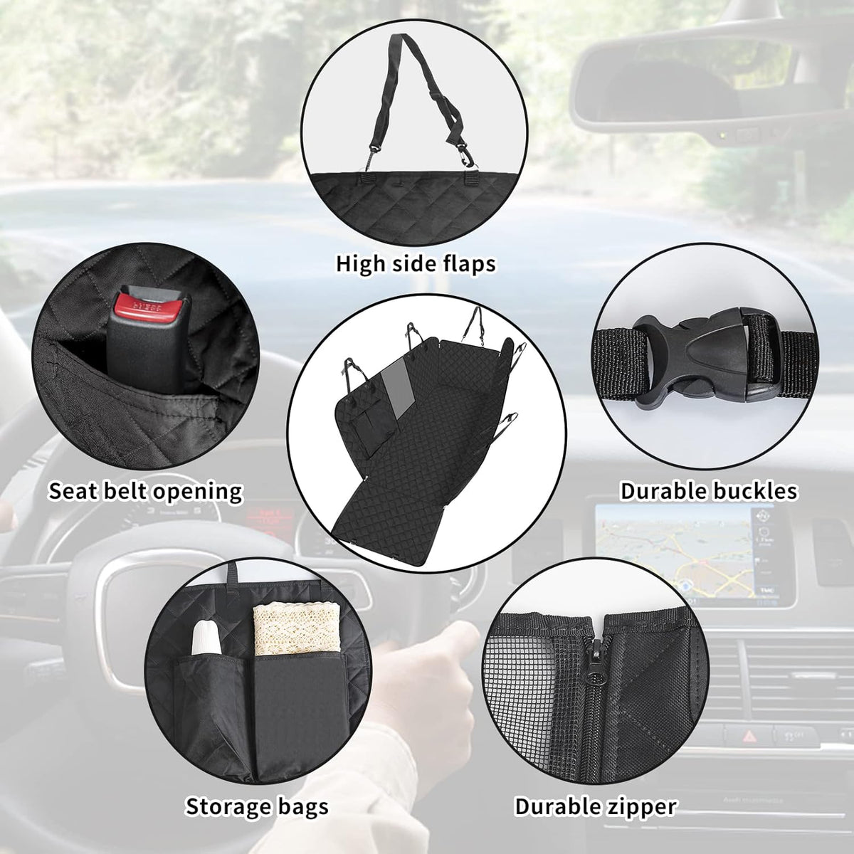 Dog Blanket Car | Waterproof & Non-Slip | With Side Protection