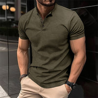Easton | Men's Short Sleeve Henley Polo Shirt