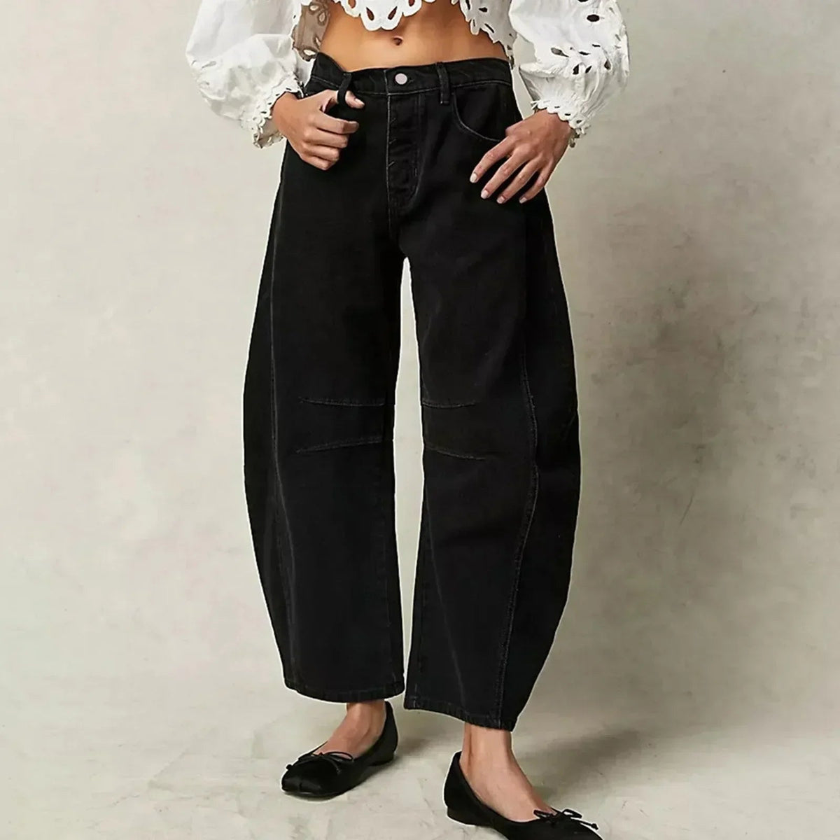 Image of Edith | Women's High-Waisted Wide Leg Pants