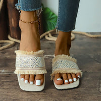 Ellen | Women's Fringe Slides Sandals