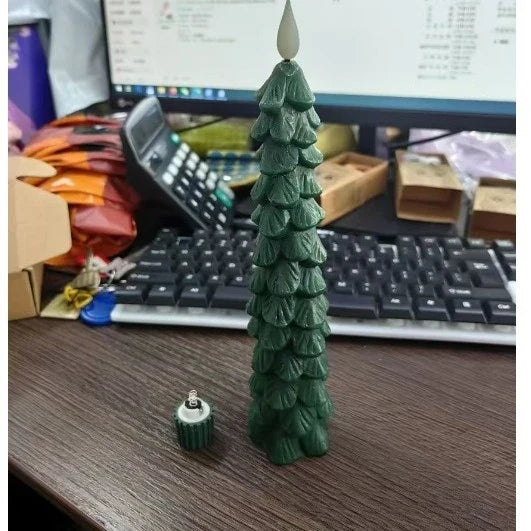 Flameless Christmas Candles with Flickering LED Light and Remote Control Timer