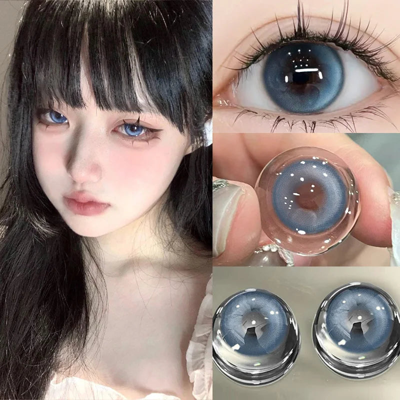 Bel Hills | 1 Pair New Colored Contact Lenses with Diopters Natural Lenses Blue Lenses Bestsellers Green Pupil Cosmetics Fast Shipping