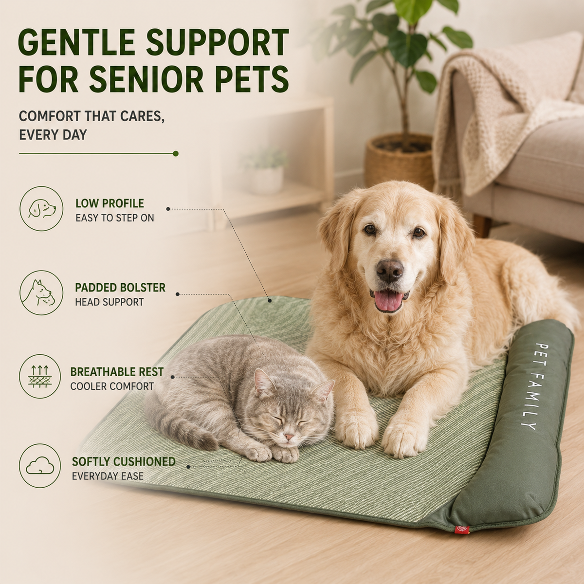 Bel Hills | Chilrest Breathable Pet Cooling Mat With Cushion