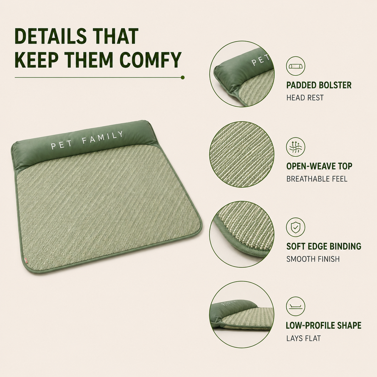 Bel Hills | Chilrest Breathable Pet Cooling Mat With Cushion