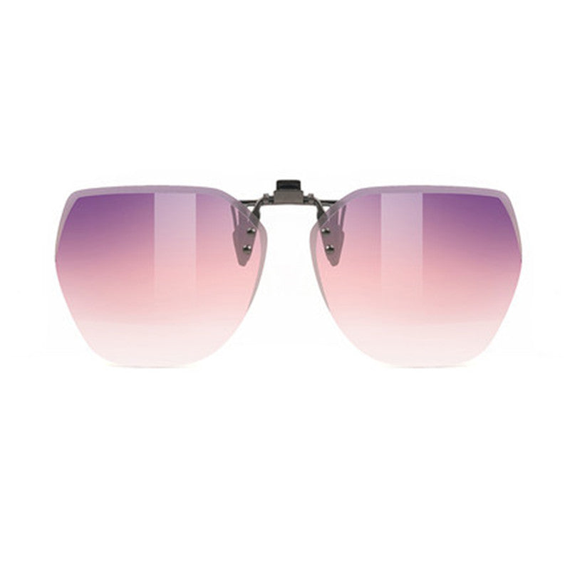 Bel Hills | Clip-on Rimless Polarized Sunglasses, with Anti-glare and Flip-Up Design, for Outdoor/Driving