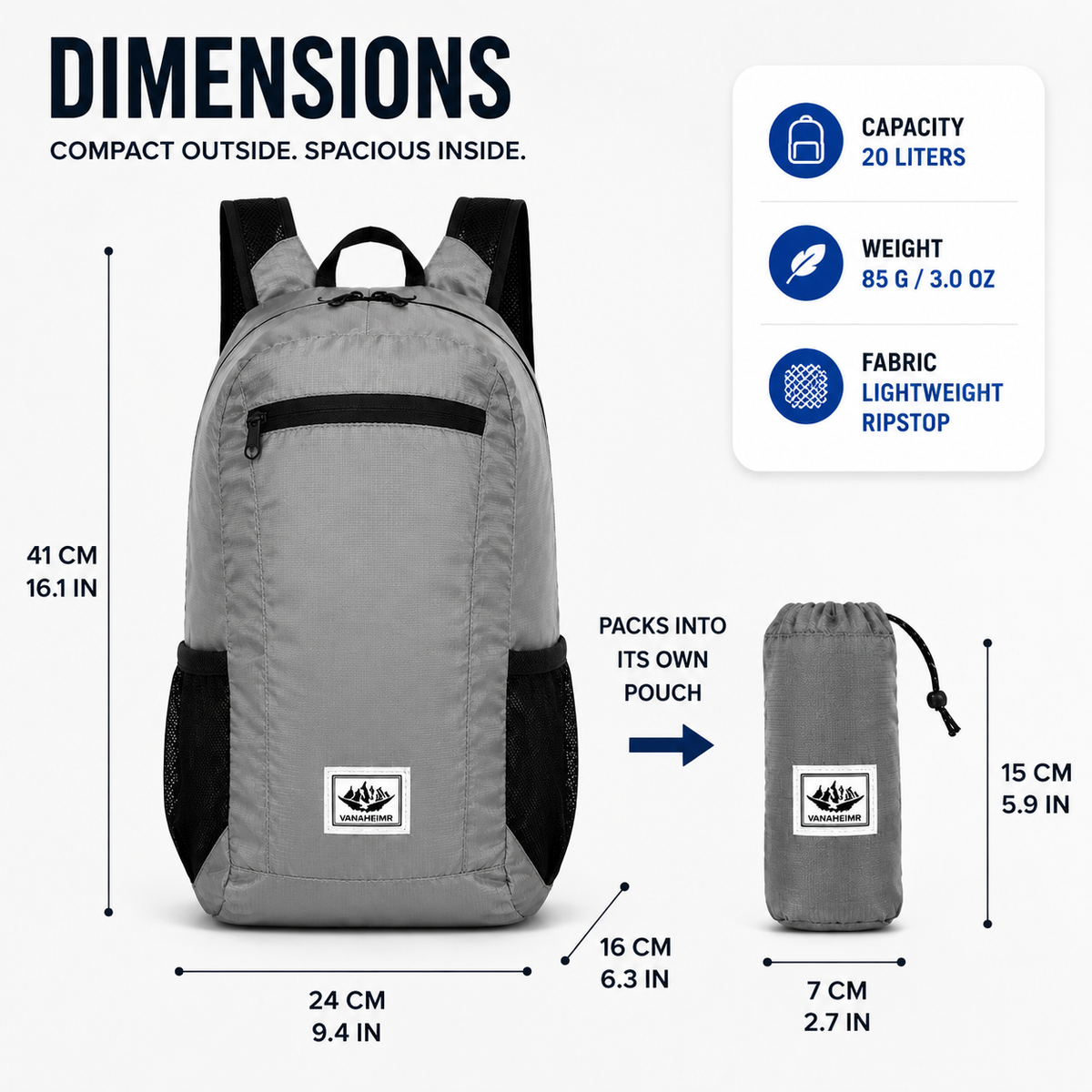 Bel Hills | Compactrek Foldable 20L Outdoor Daypack