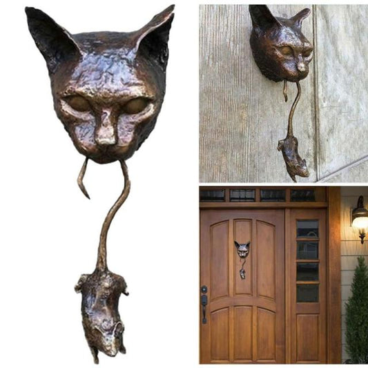 Bel Hills | Creative Cat and Mouse Metal Door Knocker