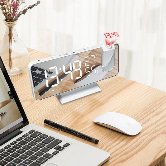 Bel Hills Bel Hills™ Astronatic™ | The Best Alarm Clock with LED Screen - 180° Projector - USB Charger
