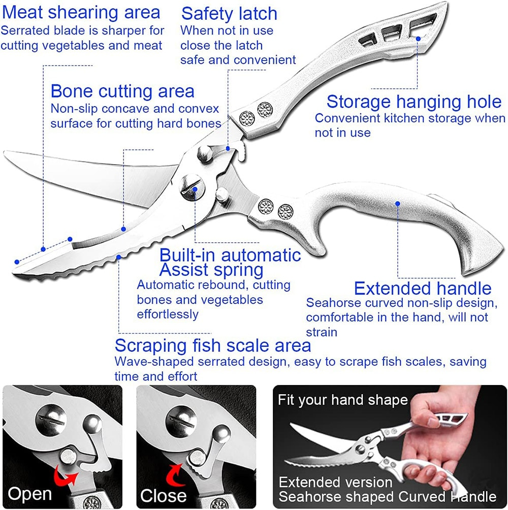 Bel Hills | Heavy Duty Stainless Steel Bone-Cut Scissors