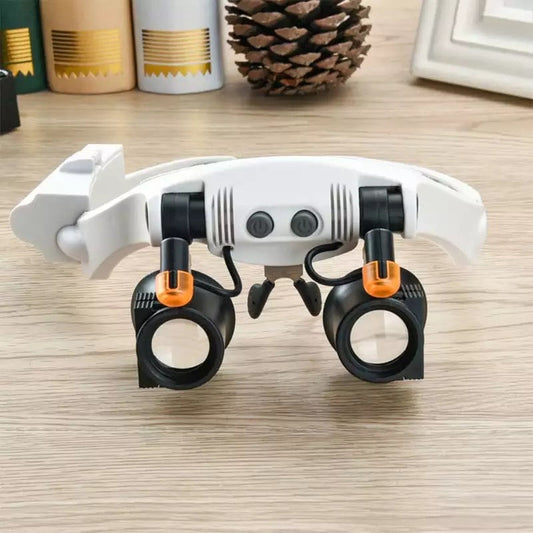 Bel Hills | Jeweler Headband Magnifying Glass 8 Lens LED Light Glasses