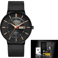 Bel Hills | Luxury Men’s Ultra-Thin Waterproof Stainless Steel Quartz Watch – Elegant Date Display Sports Wristwatch