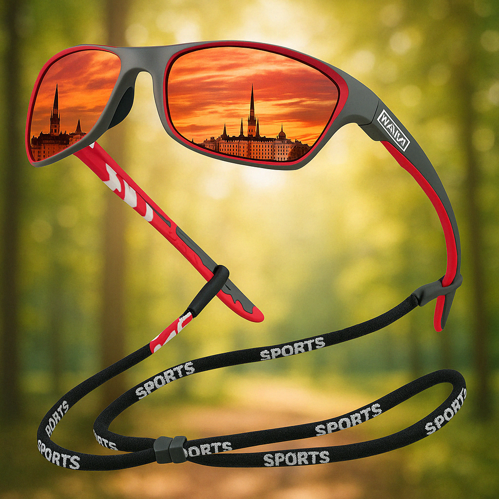 Bel Hills | Men's Polarized Sports Sunglasses UK – UV400 Wrap Around Sunglasses for Cycling, Running & Outdoor Activities | Lightweight & Glare Protection