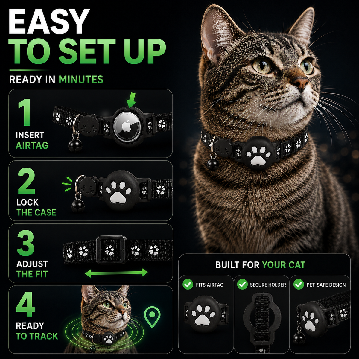 Bel Hills | Pawtrackr GPS-Enabled Adjustable Pet Collar