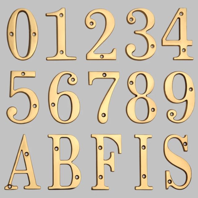 Bel Hills | Traditional House Numbers Made of Solid Brass