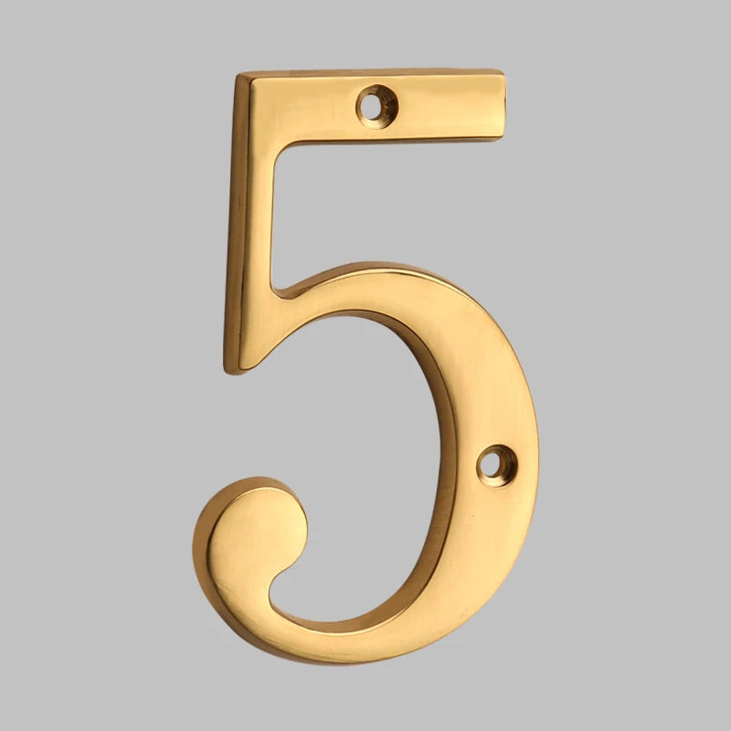 Bel Hills | Traditional House Numbers Made of Solid Brass