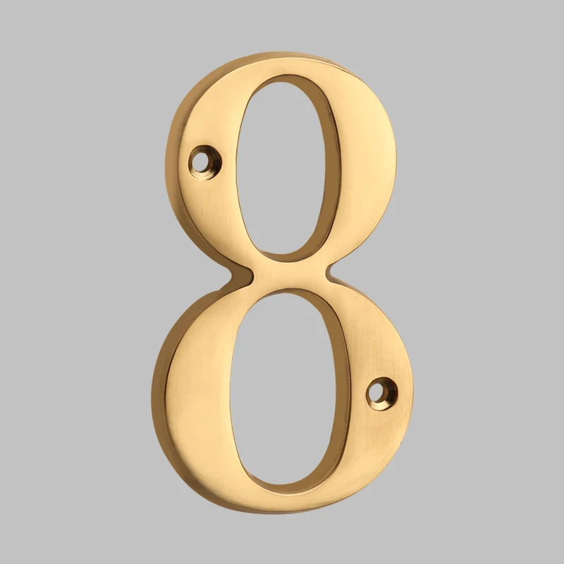 Bel Hills | Traditional House Numbers Made of Solid Brass