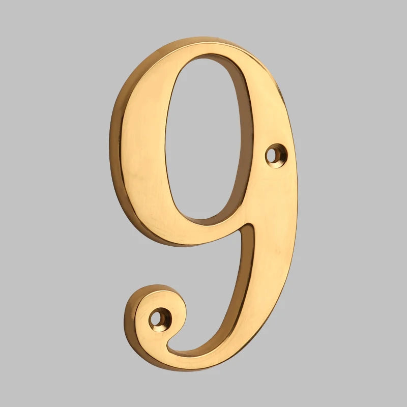 Bel Hills | Traditional House Numbers Made of Solid Brass
