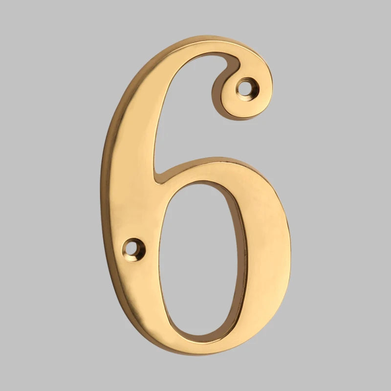 Bel Hills | Traditional House Numbers Made of Solid Brass