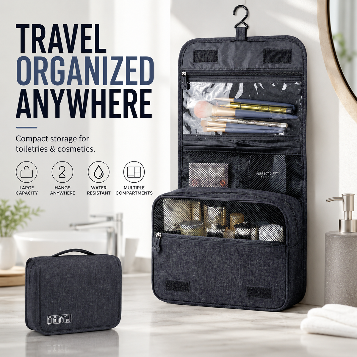 Bel Hills | Vaylore Waterproof Hanging Toiletry Bag