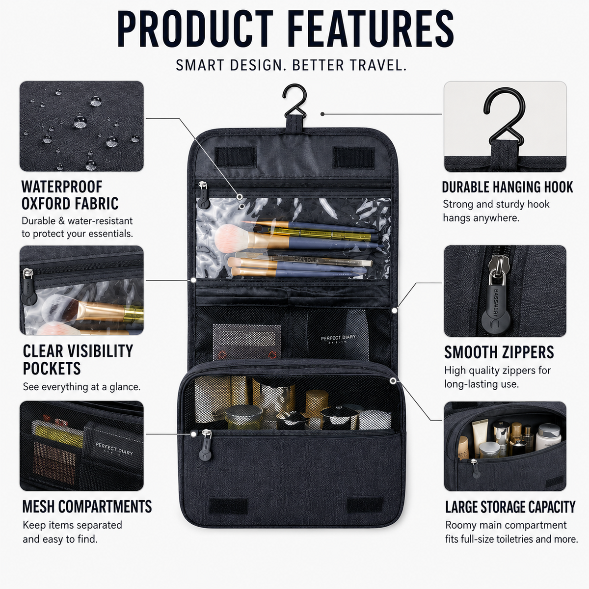 Bel Hills | Vaylore Waterproof Hanging Toiletry Bag