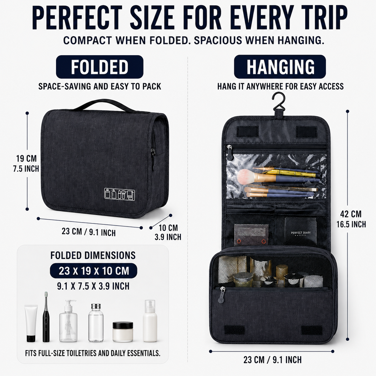 Bel Hills | Vaylore Waterproof Hanging Toiletry Bag
