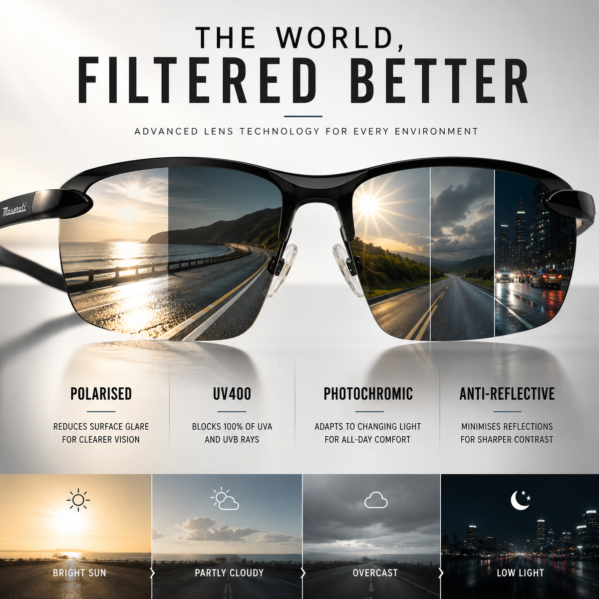 Bel Hills | Visentra Lightweight Frameless Polarised Sunglasses