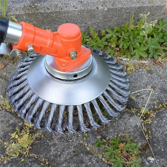 Bel Hills | Weed Brush for Trimmer – Robust Wire Brush Made of Steel for Joint Paving Garden Care