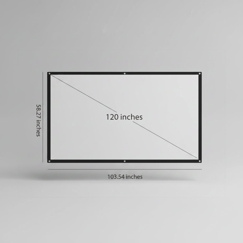 Foldable Projector Screen - Portable White Projection Surface