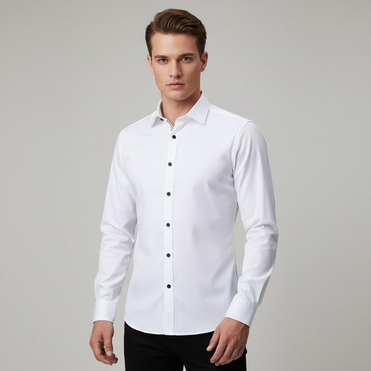 Image of Frank | Men's Slim Fit Button-Down Dress Shirt